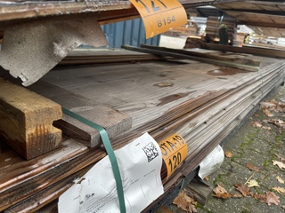 Ca. 44x Douglas wisselsponning, 18x190mm, lengte 600cm